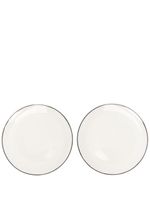 Ann Demeulemeester X Serax lot de deux assiettes Dé en porcelaine - Blanc