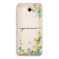 Gele bloemen: Xiaomi Redmi 5 Transparant Hoesje