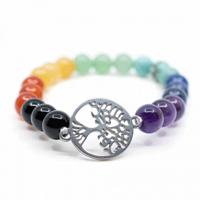 7 Chakra Edelsteen Armband met Levensboom - Sieraden - Spiritueelboek.nl