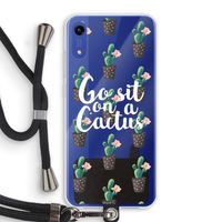 Cactus quote: Honor Play 8A Transparant Hoesje met koord