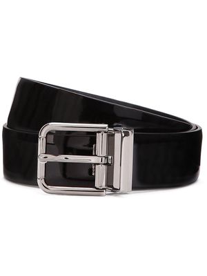 Dolce & Gabbana ceinture à fini brillant - Noir