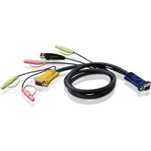 Aten 2L5305U toetsenbord-video-muis (kvm) kabel Zwart 5 m
