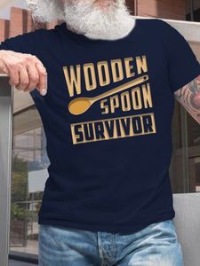 Men's Wooden Spoon Survivor Casual Crew Neck Regular Fit T-Shirt