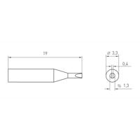 Weller RTM 013 S MS Soldeerpunt Beitelvorm Lengte soldeerpunt: 19 mm Inhoud: 1 stuk(s)