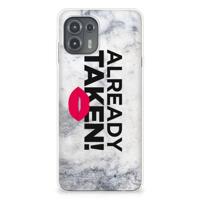 Motorola Edge 20 Lite | Siliconen hoesje | met naam Already Taken White