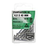 Spaanpl.schr. rvs 4.0x40mm 16st - Deltafix