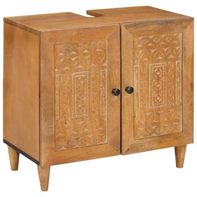 Badkamer Kast Lichtbruin 62 x 33 x 58 cm Massief Mango Hout