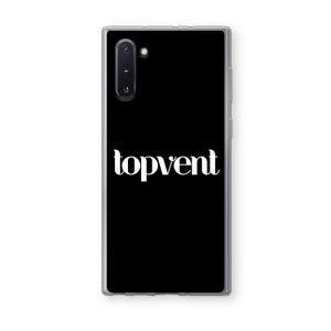 Topvent Zwart: Samsung Galaxy Note 10 Transparant Hoesje