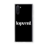 Topvent Zwart: Samsung Galaxy Note 10 Transparant Hoesje
