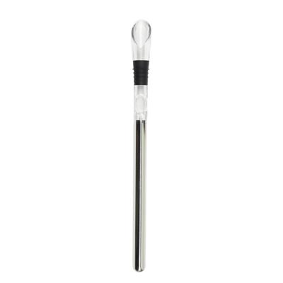 Wijnkoeler stick met schenktuit - RVS - 32 cm - koelstaaf - wijnfles koeler - wijstopper