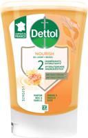 Dettol no touch handzeep Extra care, honing en vanille, navulling van 250 ml