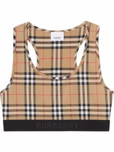 Burberry brassière de sport à imprimé Vintage Check - Tons neutres