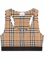 Burberry brassière de sport à imprimé Vintage Check - Tons neutres