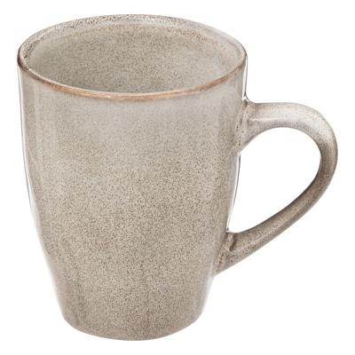 Koffiemokken Pompei - 1x stuks - Keramiek - beige - 370 ml - 9 x 11 cm - old stone look
