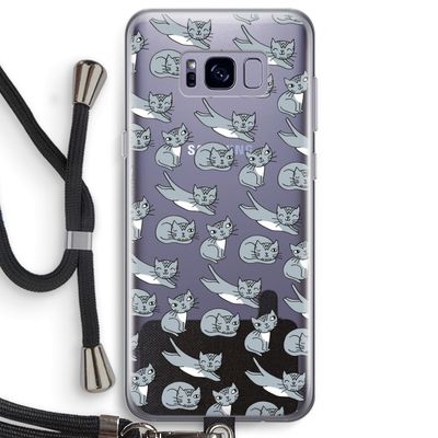 Poezen: Samsung Galaxy S8 Plus Transparant Hoesje met koord