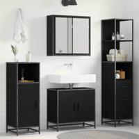 Badkamermeubelset met lade 3 pcs Zwart eiken 65 x 33 x 60 cm Badkamermeubelset met lade 3 pcs Zwart eiken 65 x 33 x 60 cm