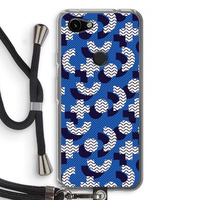 8-bit N°5: Pixel 3a Transparant Hoesje met koord