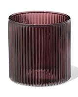 HEMA Glas Voor Geurkaars ⌀6.5x6.5cm Ribbel Aubergine (aubergine)