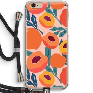 Perzik: iPhone 6 / 6S Transparant Hoesje met koord