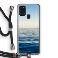 Water horizon: Samsung Galaxy A21s Transparant Hoesje met koord