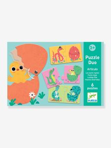 Puzzel Duo Articulo - Grappige eieren - DJECO sinaasappel