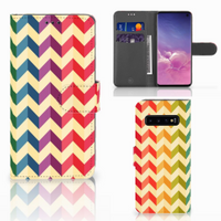 Samsung Galaxy S10 Telefoon Hoesje Zigzag Multi Color - thumbnail