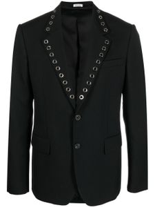 Alexander McQueen blazer à détails d'œillets - Noir