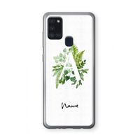 Green Brush: Samsung Galaxy A21s Transparant Hoesje
