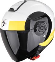SCORPION EXO-City II Sheer, Jethelm of scooter helm, Wit-Zwart-Geel