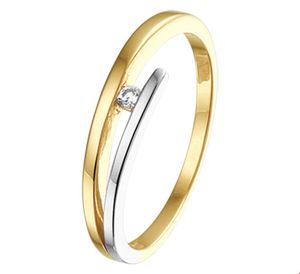 TFT Ring Diamant 0.03ct H SI Bicolor Goud