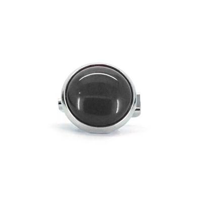 Qoss Broche Zwarte Steen - 12mm