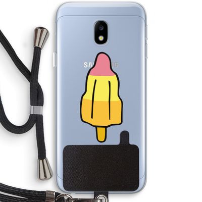 Raketijsje: Samsung Galaxy J3 (2017) Transparant Hoesje met koord