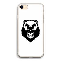 Angry Bear (white): iPhone 7 Transparant Hoesje