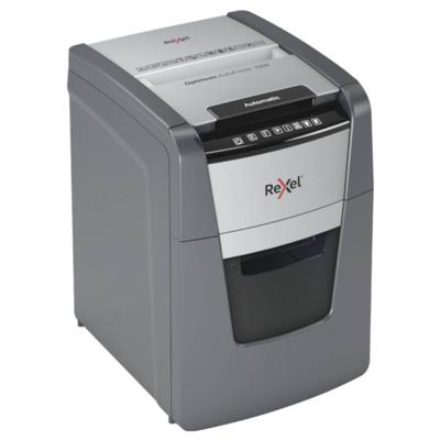 Rexel Optimum AutoFeed+ 100X Papierversnipperaar Micro cut 4 x 28 mm 34 l Aantal bladen (max.): 100 vellen Ook geschikt voor Paperclips, Nietjes, Creditcards