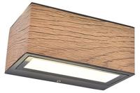 Lutec WandlampGemini antraciet met houtlook - 5189135118
