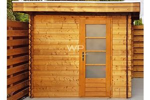 Woodpro Speuld Tuinhuis 250x200 cm 28 mm vuren blank- Plat dak- Onbehandeld vurenhout- Woodpro