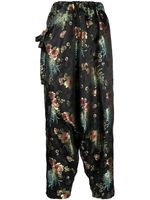 Junya Watanabe pantalon fuselé court en jacquard - Noir - thumbnail