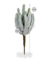 Euphorbia kunst Cactus 25cm - grijs