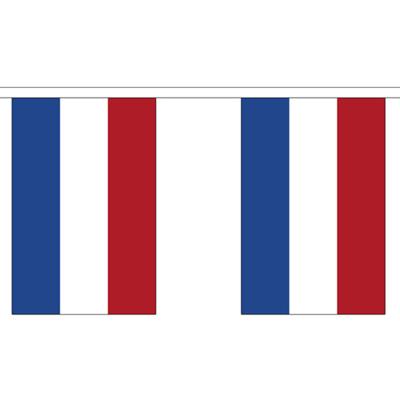 Vlaggenlijn Nederland - 3 meter - polyester - 10 vlaggetjes - voor binnen en buiten