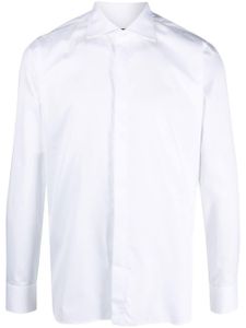 Tagliatore chemise en coton à col italien - Blanc