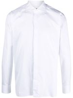 Tagliatore chemise en coton à col italien - Blanc