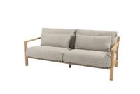 Lucas 3-zits lounge bank teak incl. 6 kussens 4SO - 4so