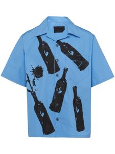 Prada chemise imprimée à manches courtes - Bleu