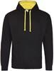 Just JH003 Varsity Hoodie - Jet Black/Sun Yellow - XL