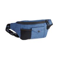 Verstelbare grote uitgebreide heuptas - blauw - 27 x 12 x 6.5 cm - volwassenen - uitgebreide vakjes