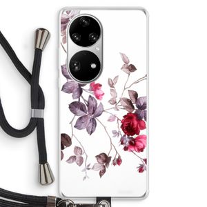 Mooie bloemen: Huawei P50 Pro Transparant Hoesje met koord