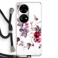 Mooie bloemen: Huawei P50 Pro Transparant Hoesje met koord