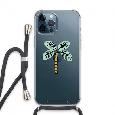 Palmboom: iPhone 13 Pro Max Transparant Hoesje met koord