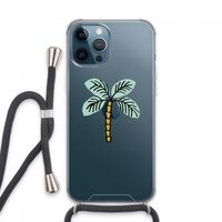 Palmboom: iPhone 13 Pro Max Transparant Hoesje met koord