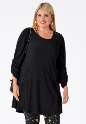 Yoek Tuniek wide bot zakken | Zwart | Maat M